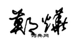 朱錫榮鄭燁草書個性簽名怎么寫