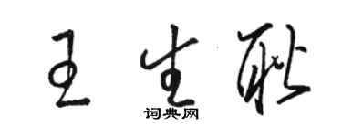 駱恆光王生耿草書個性簽名怎么寫