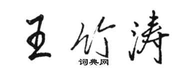 駱恆光王竹濤行書個性簽名怎么寫