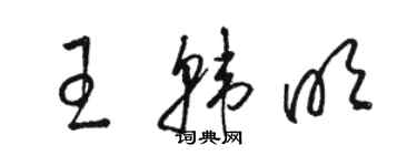 駱恆光王韓明草書個性簽名怎么寫