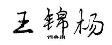 曾慶福王錦楊行書個性簽名怎么寫