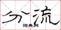 駱恆光分流隸書怎么寫