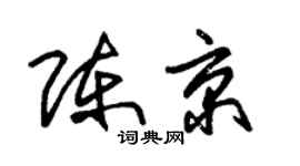 朱錫榮陳京草書個性簽名怎么寫