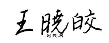 王正良王曉皎行書個性簽名怎么寫