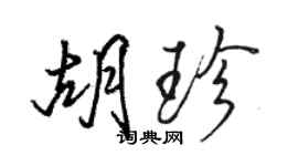 駱恆光胡珍行書個性簽名怎么寫