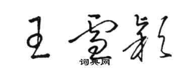 駱恆光王雪穎草書個性簽名怎么寫