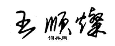 朱錫榮王順燦草書個性簽名怎么寫