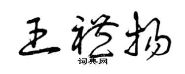曾慶福王禮揚草書個性簽名怎么寫