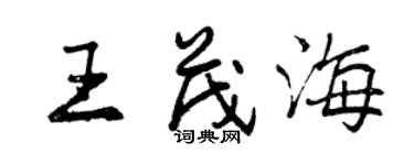 曾慶福王茂海行書個性簽名怎么寫