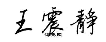 王正良王震靜行書個性簽名怎么寫