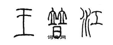 陳墨王普江篆書個性簽名怎么寫