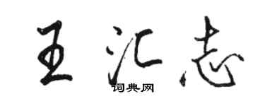 駱恆光王匯志行書個性簽名怎么寫