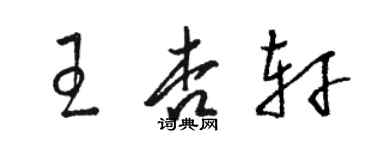 駱恆光王杏軒草書個性簽名怎么寫