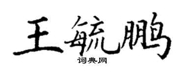 丁謙王毓鵬楷書個性簽名怎么寫