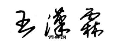 朱錫榮王漢霖草書個性簽名怎么寫