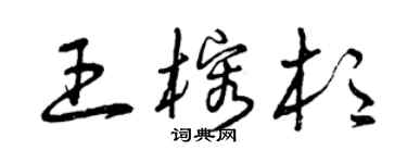 曾慶福王榕杉草書個性簽名怎么寫