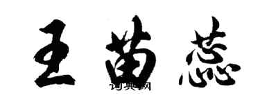 胡問遂王苗蕊行書個性簽名怎么寫