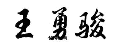 胡問遂王勇駿行書個性簽名怎么寫