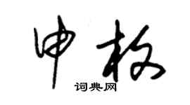 朱錫榮申枚草書個性簽名怎么寫