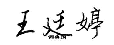 王正良王廷婷行書個性簽名怎么寫