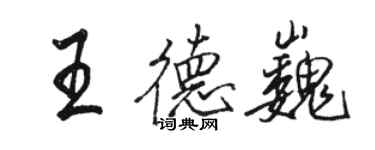 駱恆光王德巍行書個性簽名怎么寫