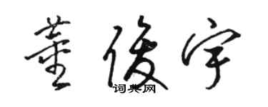駱恆光董俊宇草書個性簽名怎么寫
