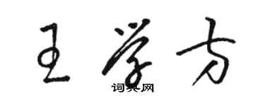 駱恆光王學方草書個性簽名怎么寫