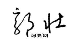 梁錦英郭壯草書個性簽名怎么寫