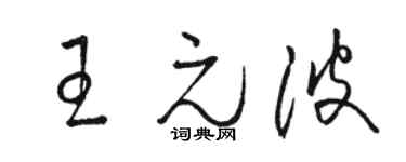 駱恆光王元波草書個性簽名怎么寫