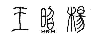 陳墨王昭楊篆書個性簽名怎么寫