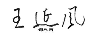 駱恆光王延風草書個性簽名怎么寫