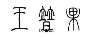 陳墨王普果篆書個性簽名怎么寫