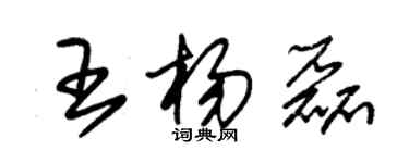 朱錫榮王楊磊草書個性簽名怎么寫