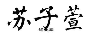 翁闓運蘇子萱楷書個性簽名怎么寫