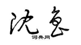 曾慶福沈魯草書個性簽名怎么寫