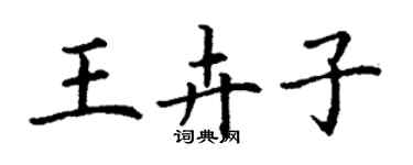 丁謙王卉子楷書個性簽名怎么寫