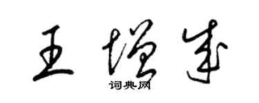 梁錦英王增成草書個性簽名怎么寫