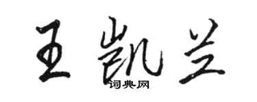 駱恆光王凱蘭行書個性簽名怎么寫