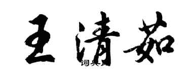 胡問遂王清茹行書個性簽名怎么寫