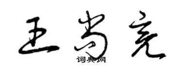 曾慶福王尚亮草書個性簽名怎么寫