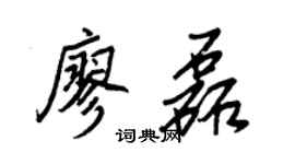 王正良廖磊行書個性簽名怎么寫