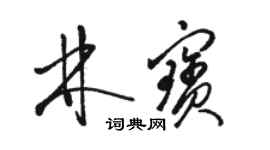 駱恆光林寶草書個性簽名怎么寫