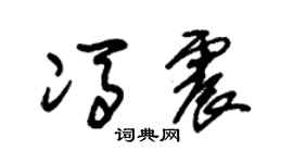 朱錫榮馮震草書個性簽名怎么寫