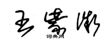 朱錫榮王紫微草書個性簽名怎么寫