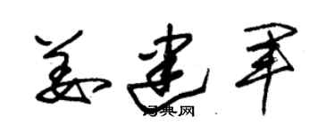 朱錫榮姜建軍草書個性簽名怎么寫