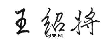 駱恆光王紹將行書個性簽名怎么寫