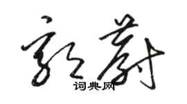 駱恆光郭蔚草書個性簽名怎么寫