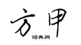 王正良方甲行書個性簽名怎么寫