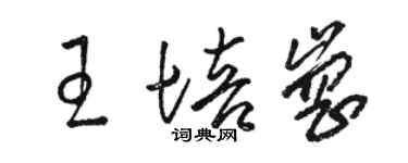 駱恆光王培崗草書個性簽名怎么寫