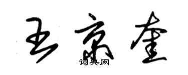 朱錫榮王京奎草書個性簽名怎么寫